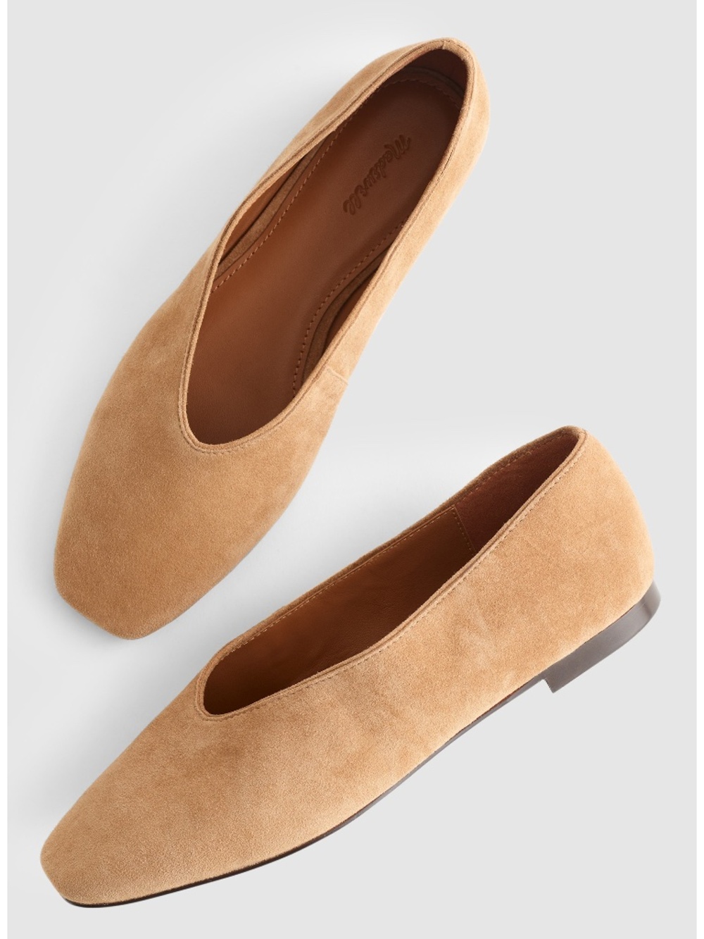New Madewell The Mylie Ballet Flats Tawny Khaki